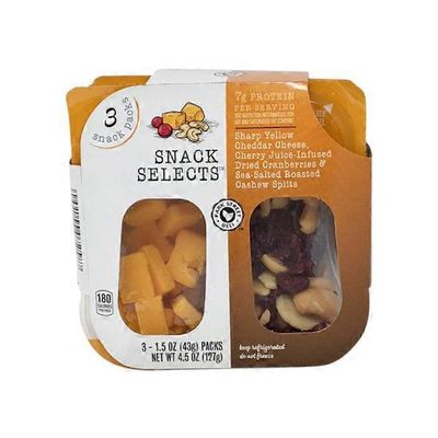 Park Street Deli Sharp Yellow Cheddar, Cherry Juice-Infused Dried Cranberries & Sea-Salted Roasted Cashew Splits
