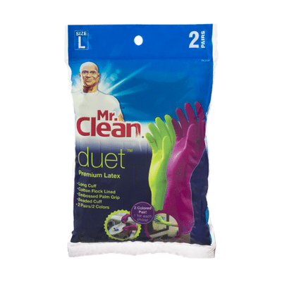 Mr. Clean Gloves, Premium Latex, Large