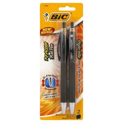 BiC Ball Pens, Retractable, Medium Point 1.0, Black