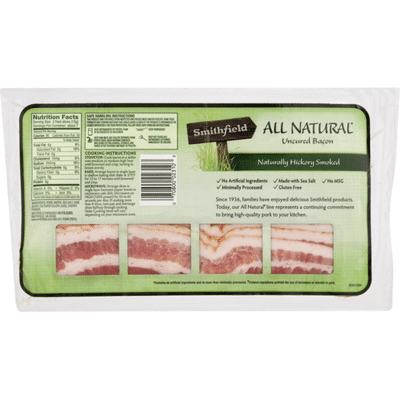 Smithfield All Natural Uncured Hickory Smoked Bacon