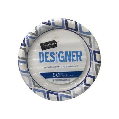 Signature Home 10.25" Paper Coated Designer Plates