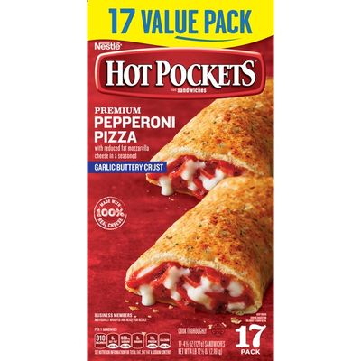 Hot Pockets Frozen Snack Pepperoni Pizza Frozen Sandwiches