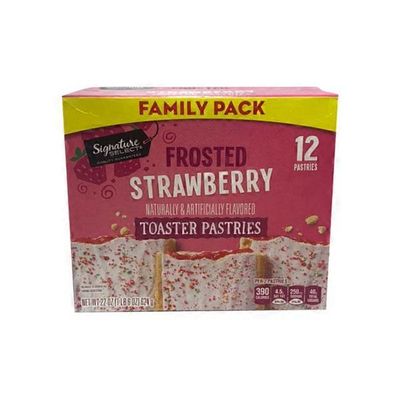 Signature Select Toaster Pastries, Frosted, Strawberry, Family Pack