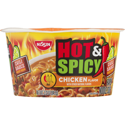 Nissin Hot Spicy Ramen Noodle Soup Chicken 3 32 Oz Instacart