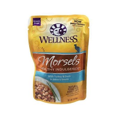 Wellness Healthy Indulgence Morsels With Turkey & Duck In Savory Sauce Natural Food For Adult Cats