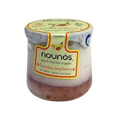 Nounos Banana Raspberry Greek Low-fat Yogurt