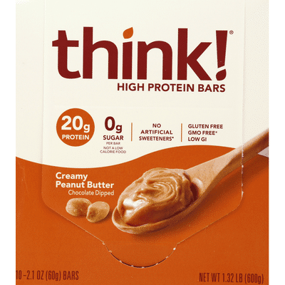 think! High Protein Bar, 20g Protein, Creamy Peanut Butter
