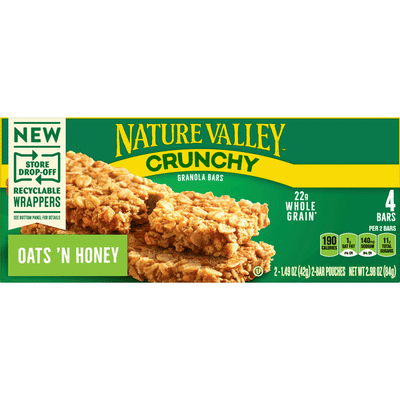 Nature Valley Granola Bars Crunchy Oats N Honey 2 Each Instacart