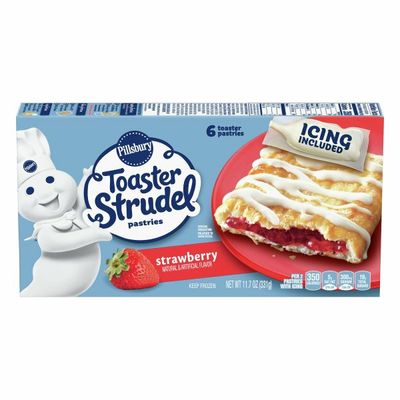 Pillsbury Toaster Strudel, Strawberry, Frozen Pastries, 6 Count