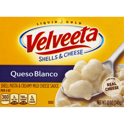 Kraft Velveeta Shells & Cheese Queso Blanco Shell Pasta & Cheese Sauce