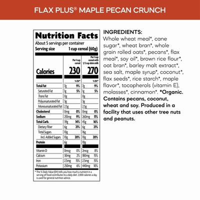 Nature's Path Flax Plus Maple Pecan Crunch Cereal