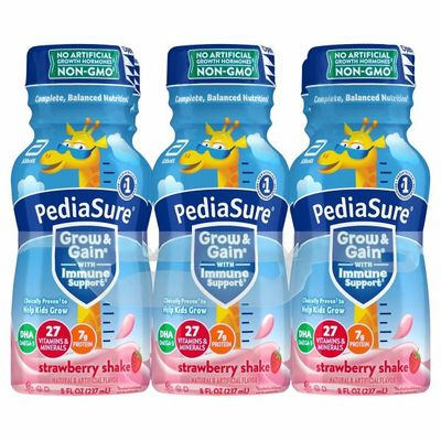 PediaSure Grow & Gain Strawberry Shake For Kids- 6 Ct