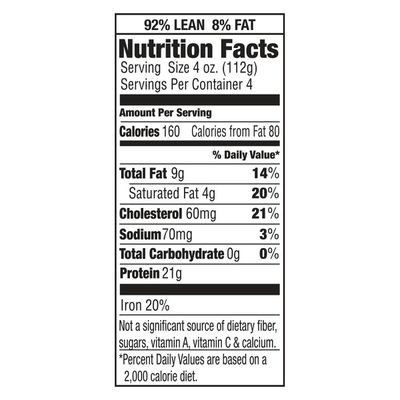 Laura's Lean Beef All Natural 92% LeanGround Beef