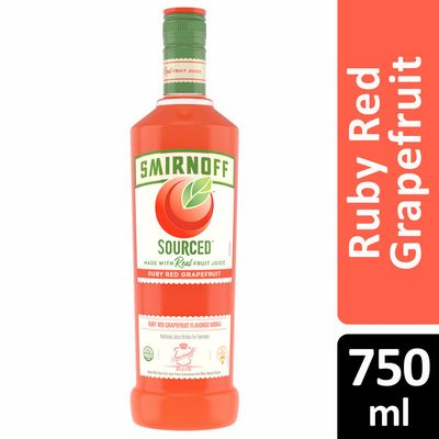 Smirnoff Sourced Ruby Red Grapefruit (Vodka Infused with Natural Flavors)