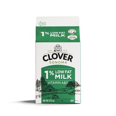 Clover Sonoma Conventional Lowfat 1% Milk Pint