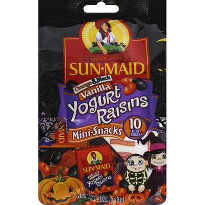 Sun Maid Raisins Yogurt Orange Black Vanilla Mini Snacks 10 Each Instacart