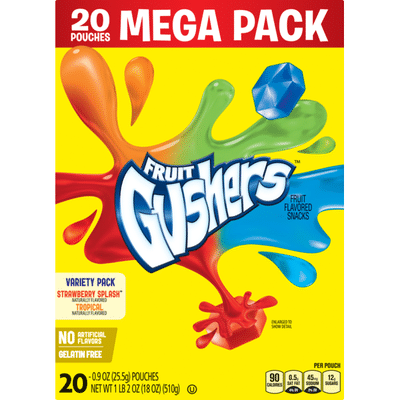Betty Crocker Fruit Snacks, Gushers, Meg, Variety Snac