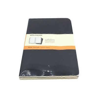 Moleskine Large Cahiers Collection Black Ruled Journal Set