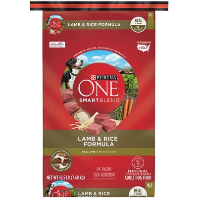 Purina One Natural Dry Dog Food Smartblend Lamb Rice Formula 16 5 Lb Instacart