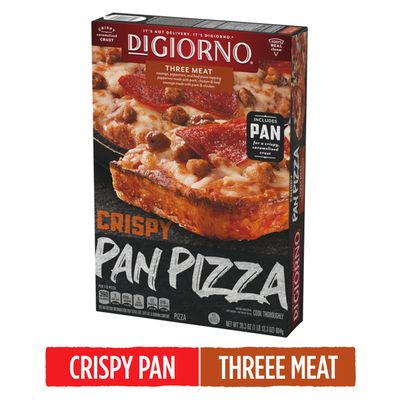 DiGiorno Three Meat Frozen Pizza on a Crispy Pan Crust
