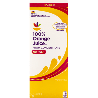SB 100% Juice, Orange, No Pulp