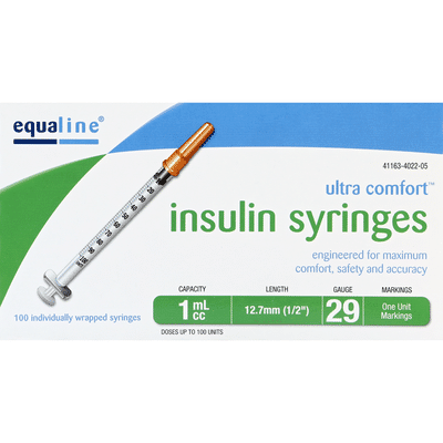 Equaline Insulin Syringes 1 Cc 100 Each Instacart