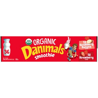 Danimals Organic Strawberry & Strawberry Banana Variety Pack Smoothies
