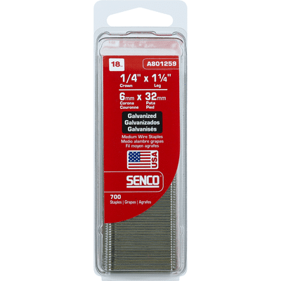 Senco Wire Staples, Medium, Galvanized