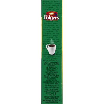 Folgers Coffee, Instant Crystals, Classic Decaf, Single Serve Packets