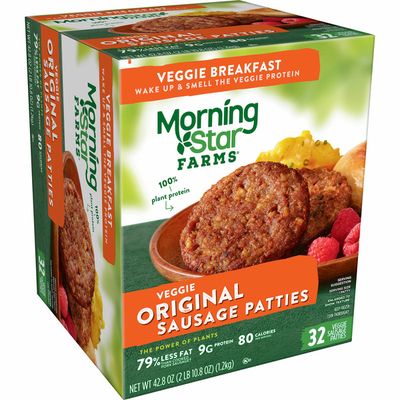 Morning Star Farms Meatless Sausage Patties Plant Based Protein Frozen Breakfast Original 32 Ct Instacart