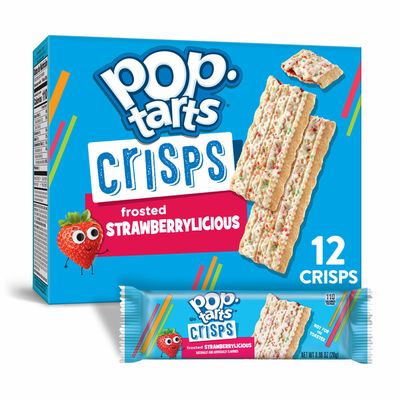 Kellogg's Pop-Tarts Crisps Baked Snack Bars, Breakfast Snacks, Strawberrylicious