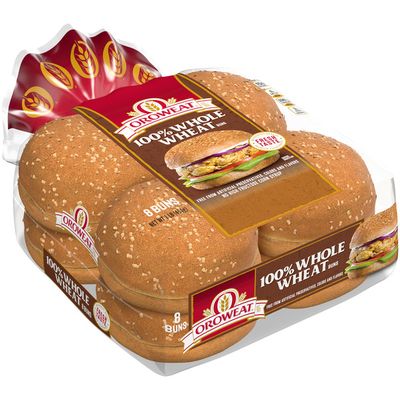 Oroweat Whole Grain 100% Whole Wheat Sandwich Buns