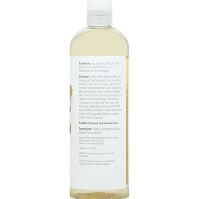 Now Moisturizing Oil, Sweet Almond Oil, 100% Pure