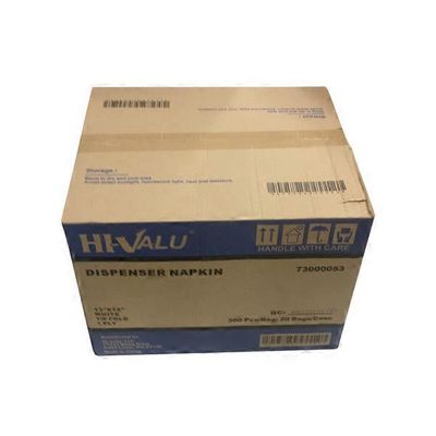 Hi-Valu 13" x 12" 1/8 Fold White 1-Ply Dispenser Napkins