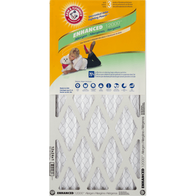 Arm & Hammer Air Filter, Allergen Plus Odor Reduction, Enhanced 12000, Box