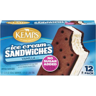 Kemps No Sugar Added Vanilla Ice Cream Sandwiches 3 5 Fl Oz Instacart