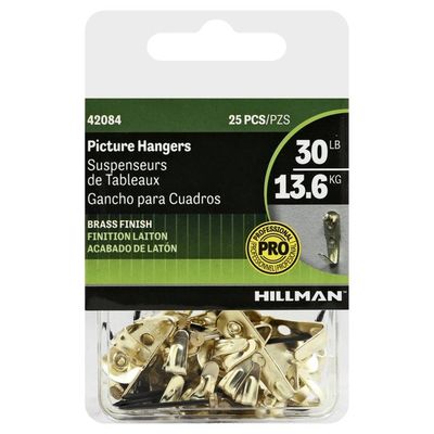 Hillman Group Picture Hanger, Professional, Brass Finish