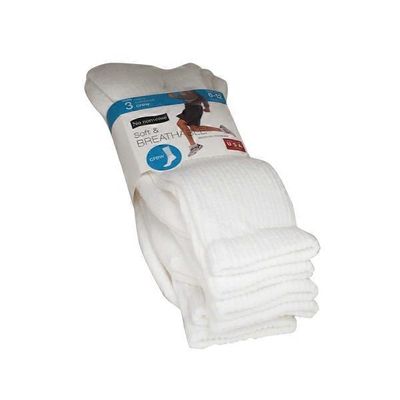 No Nonsense Mens Vent Crew Wht