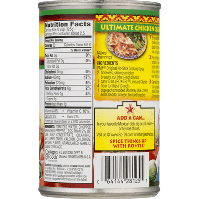 Ro-Tel Mexican Lime And Cilantro Diced Tomatoes
