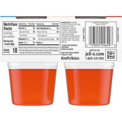 Jell-O Orange Sugar Free Ready-to-Eat Gelatin Snacks