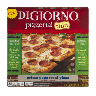 DiGiorno Pizzeria! Primo Pepperoni Frozen Pizza on a Thin Hand-Tossed Style Crust