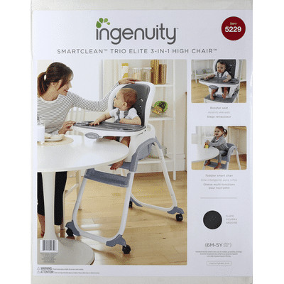 Ingenuity High Chair, Trio Elite, 3-in-1, Slate