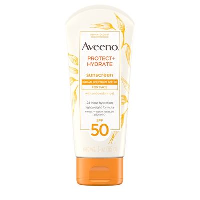 Aveeno Protect + Hydrate Lotion Sunscreen With Broad Spectrum SPF 50 For Face
