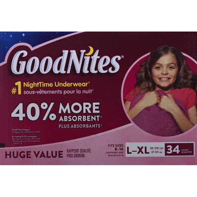 GoodNites Bedwetting Underwear for Girls