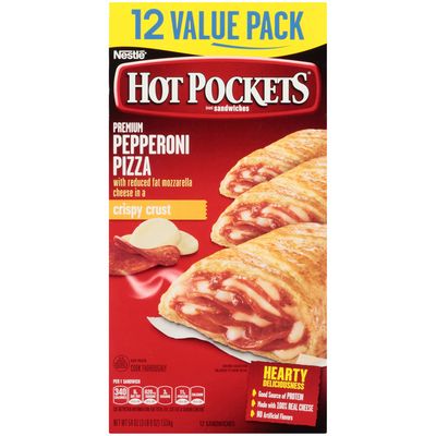 Hot Pockets Pepperoni Pizza Frozen Sandwiches