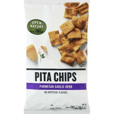 Open Nature Pita Chips Parmesan Garlic Herb 7 3 Oz Instacart