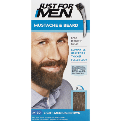 Just For Men Mustache & Beard, Light-Medium Brown M-30