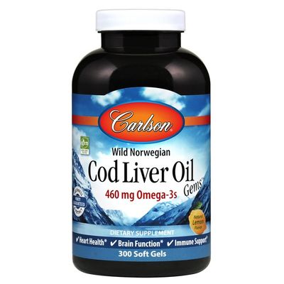 Carlson Labs Cod Liver Oil, Lightly Lemon