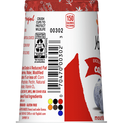 Yoplait Original Yogurt, Mountain Blueberry, Low Fat Yogurt
