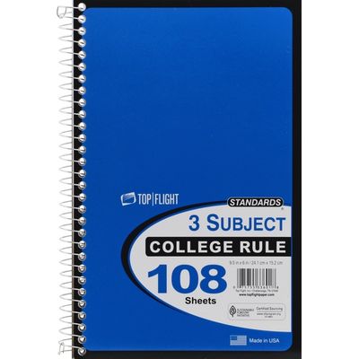 Standards Top | Flight 3 Subject College Rule 108 Sheets